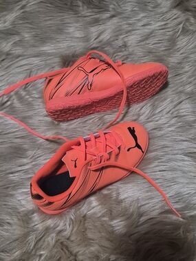 Puma Indoor Soccer Shoes Orange Coral Color